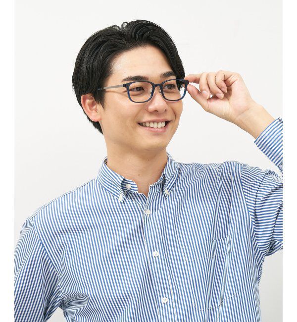  「ウェリントン型 メガネ｜伊達メガネ プラスチック&times;メタル 眼鏡 度付き眼鏡 ビジネス Zoff レンズ交換券付」|メガネ|