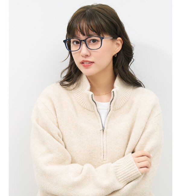  「ウェリントン型 メガネ｜伊達メガネ プラスチック&times;メタル 眼鏡 度付き眼鏡 ビジネス Zoff レンズ交換券付」|メガネ|