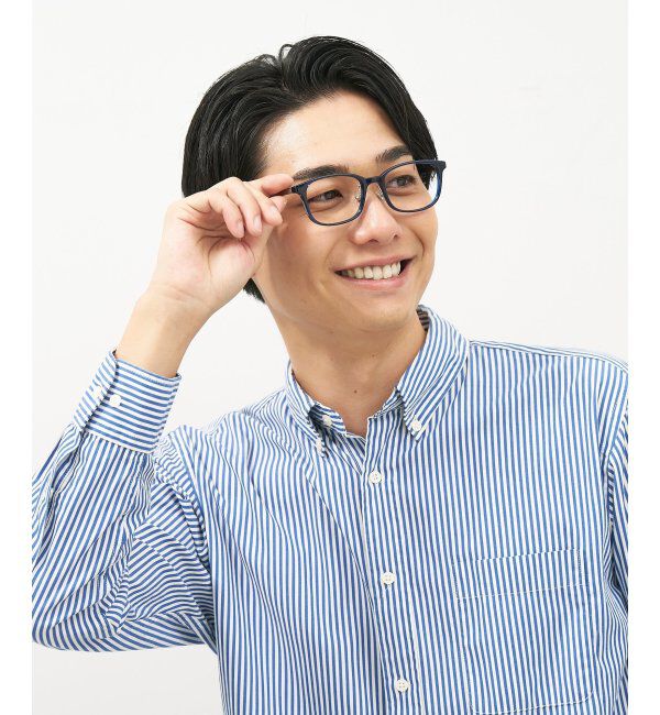  「ウェリントン型 メガネ｜伊達メガネ プラスチック&times;メタル 眼鏡 度付き眼鏡 ビジネス Zoff レンズ交換券付」|メガネ|