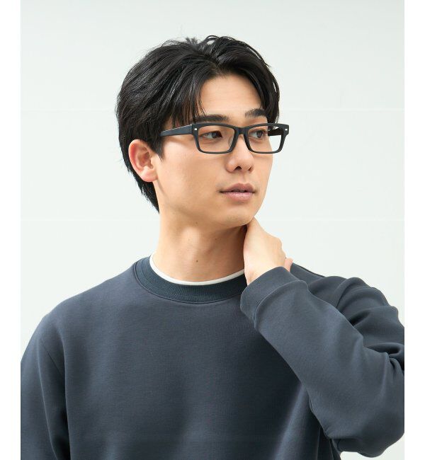  「ウェリントン型 メガネ | 太縁 黒縁フレーム｜伊達メガネ 度付きメガネ｜ユニセックス 黒  レンズ交換券付」|メガネ|