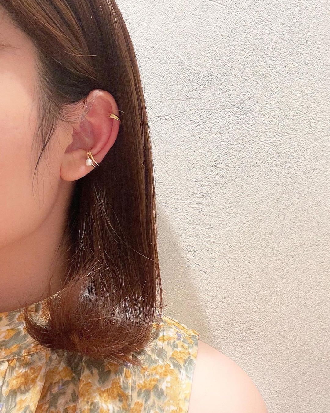  「silver925 プチパール&times;CZ2連 イヤーカフ (ニッケルフリー)」|イヤーカフ|