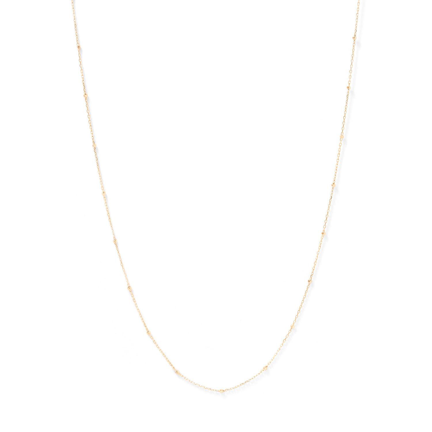 agete「K10ネックレスチェーン」|ネックレス|イエロー