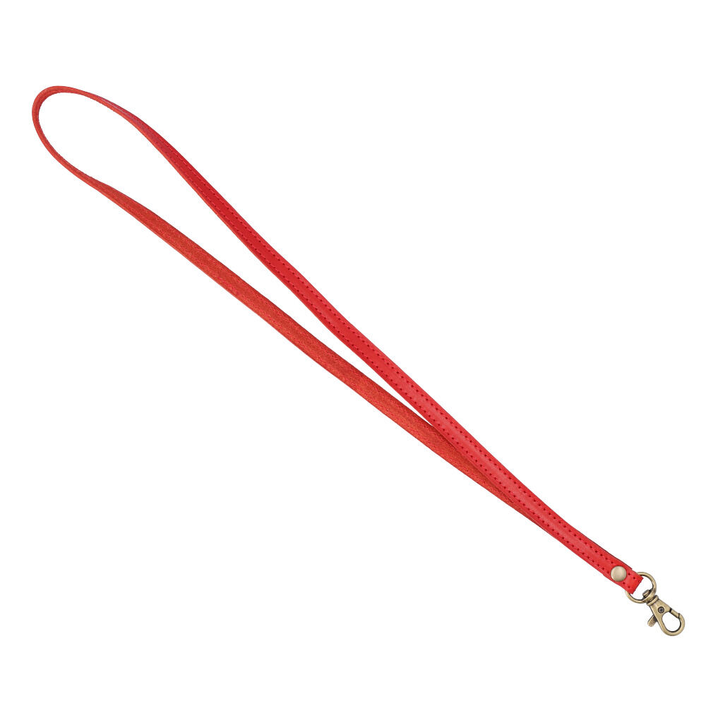 BACKYARD FAMILY「栃木レザー ネックストラップ 通販 ストラップ ベルト ネックホルダー 本革 牛革 首かけ 首掛け」|チャーム・キーホルダー|レッド1