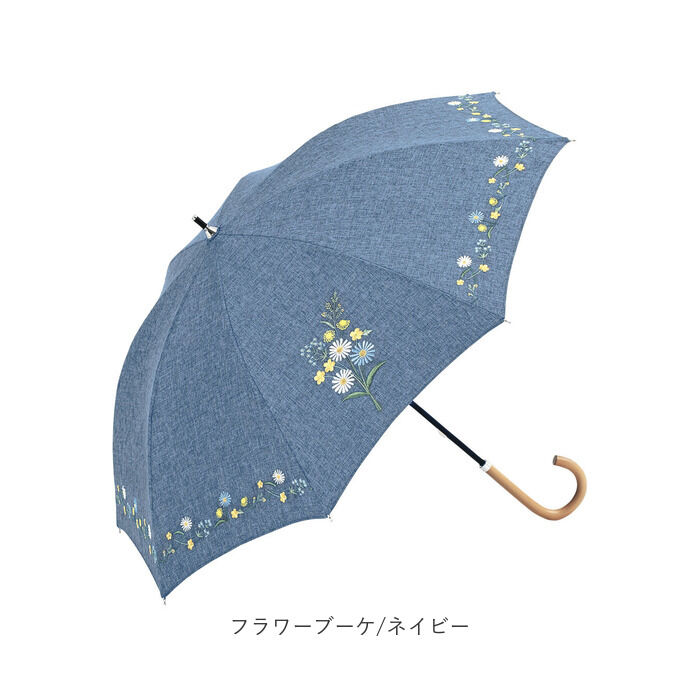 BACKYARD FAMILY「because ビコーズ 晴雨兼用 長傘 刺繍 通販 雨傘 日傘 晴雨兼用傘 傘 かさ カサ」|傘|