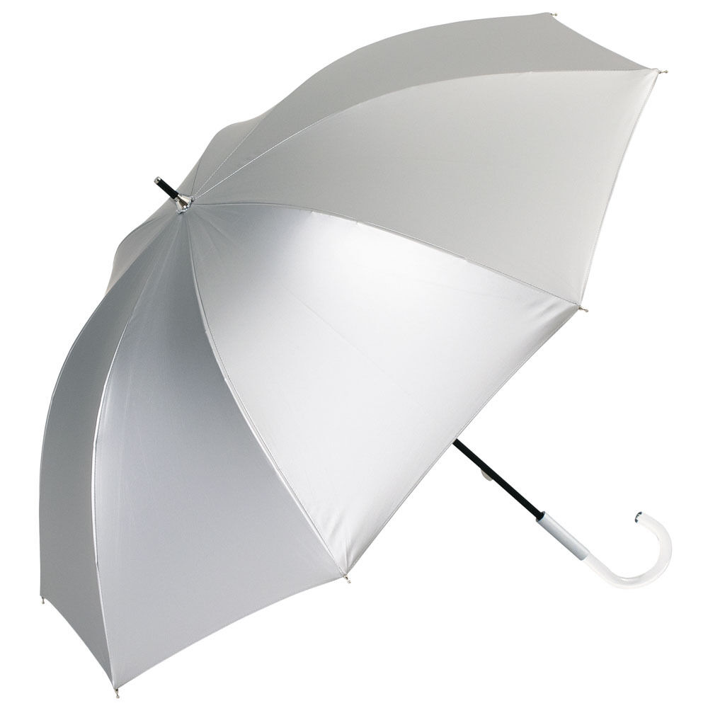 BACKYARD FAMILY「because ビコーズ パールブ 長傘 軽量 レディース 通販 雨傘 日傘 傘 かさ カサ」|傘|シルバー1