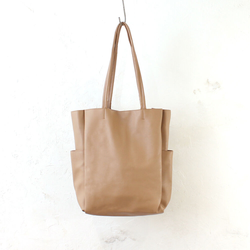 BACKYARD FAMILY「トートバッグ レディース a4 通販 トート 手提げ鞄 手提げ 6ポケット A4 合皮 使いやすい」|トートバッグ|ベージュ1