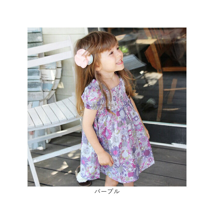 BACKYARD FAMILY「Rora ワンピース キッズ 通販 ローラ ワンピ スビー 半袖 花柄 フラワー お花 綿100%」|その他|
