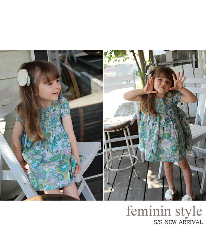 BACKYARD FAMILY「Rora ワンピース キッズ 通販 ローラ ワンピ スビー 半袖 花柄 フラワー お花 綿100%」|その他|