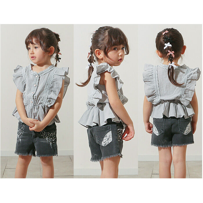 BACKYARD FAMILY「Rora ブラウス 襟なし 通販 ローラ レナ カットソー キッズ 子供 女の子 女子 こども」|その他|