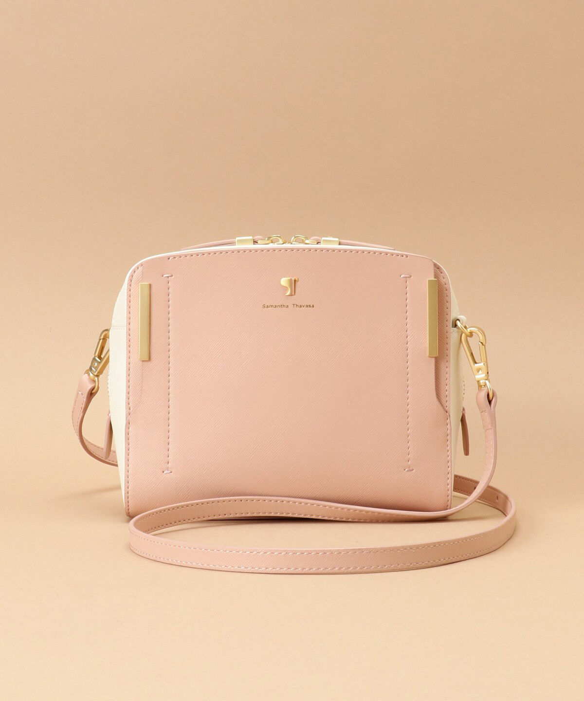 Samantha Thavasa「Pomme d'espoir ポムディスポワール バイカラーショルダーバッグ」|ショルダー・メッセンジャー|ベビーピンク