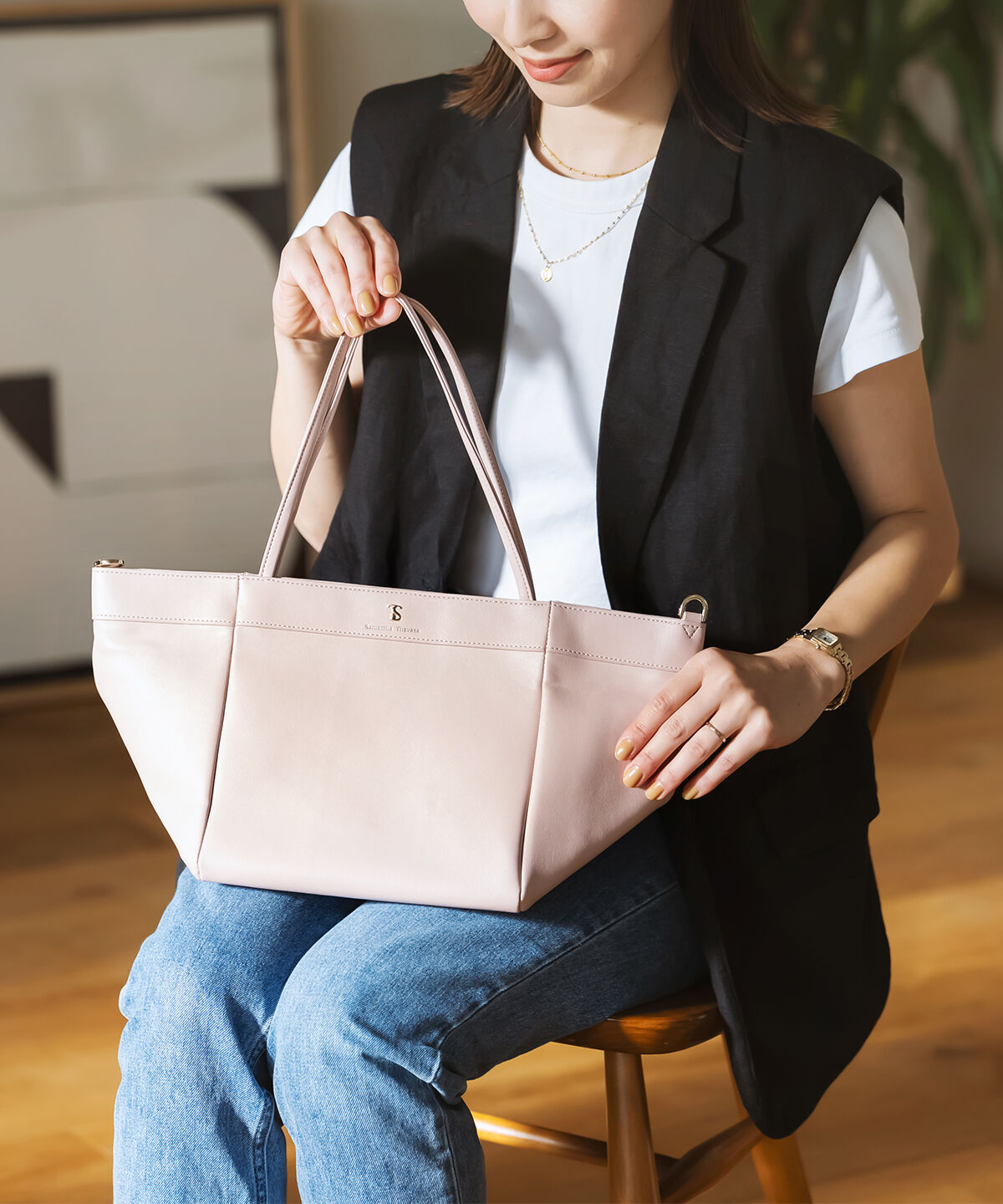 Samantha Thavasa「スリムハンドルトートバッグ 大サイズ」|トートバッグ|