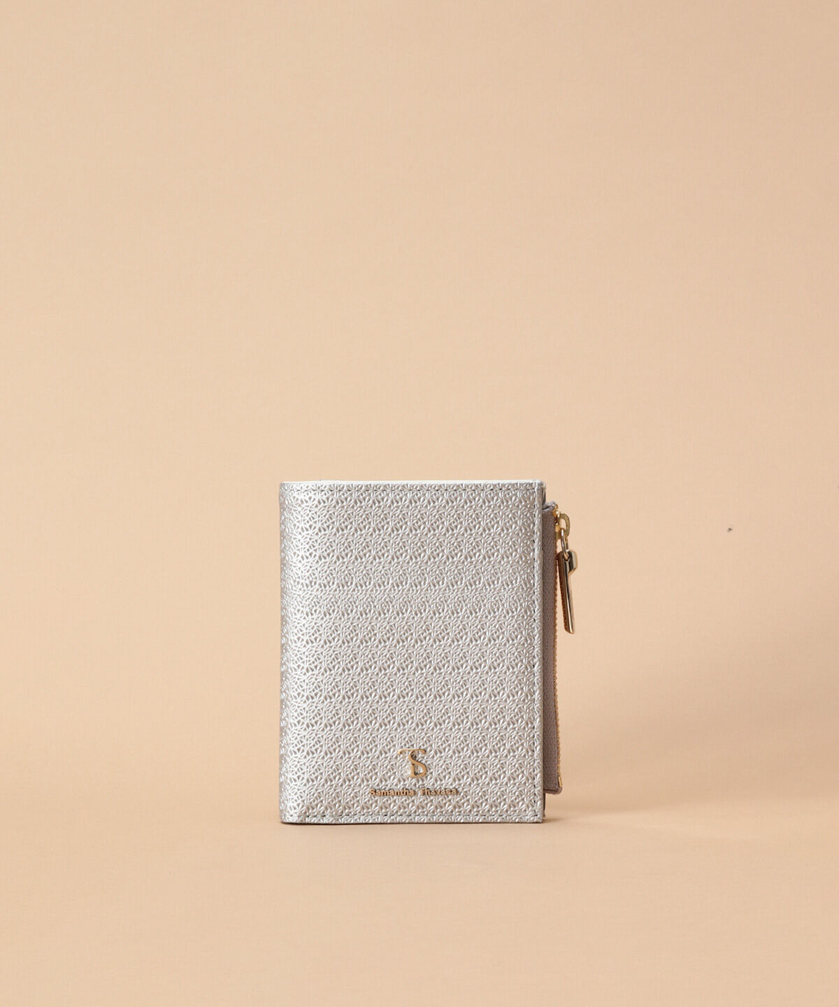 Samantha Thavasa「レース調型押し折財布」|財布|シルバー