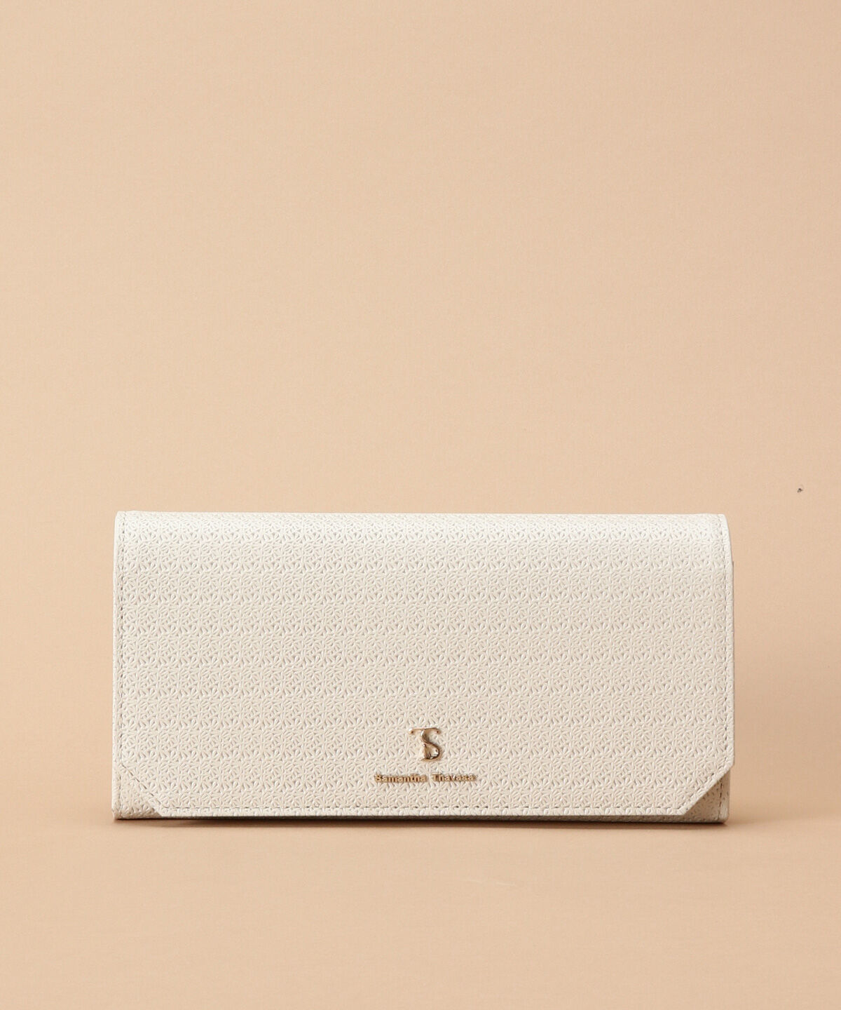 Samantha Thavasa「レース調型押し長財布」|財布|オフホワイト