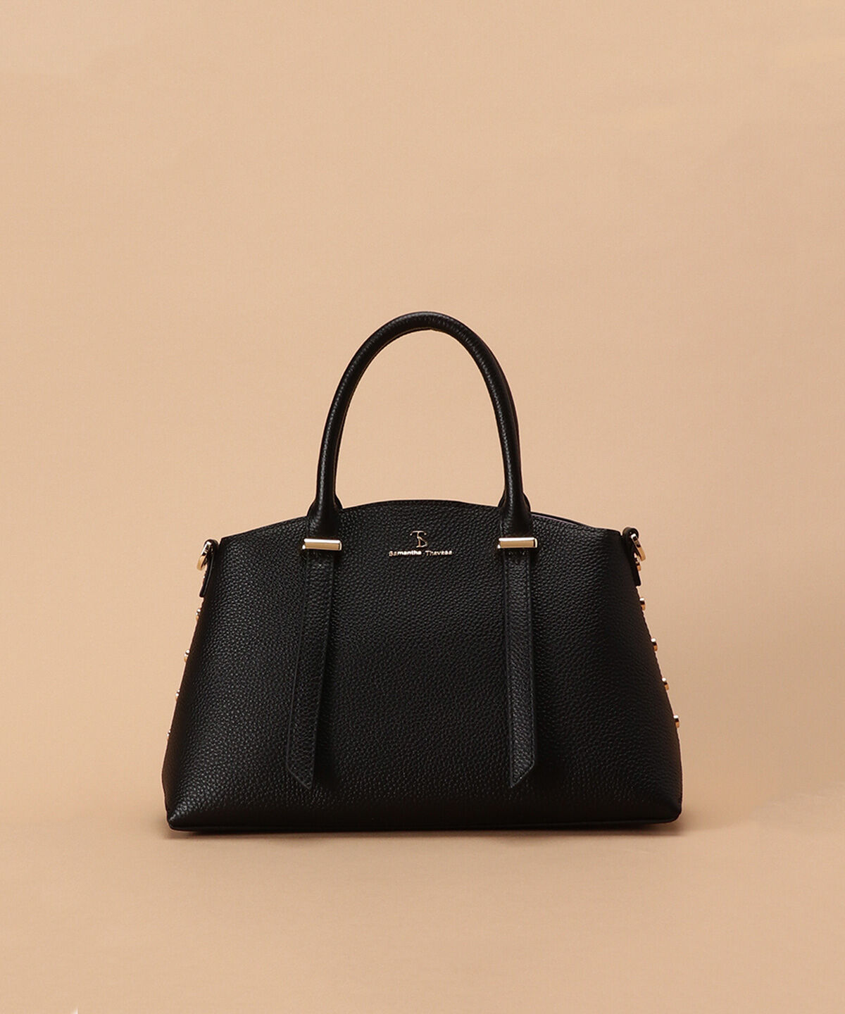 Samantha Thavasa「サイドスタッズ レザーハンドバッグ」|ハンドバッグ|