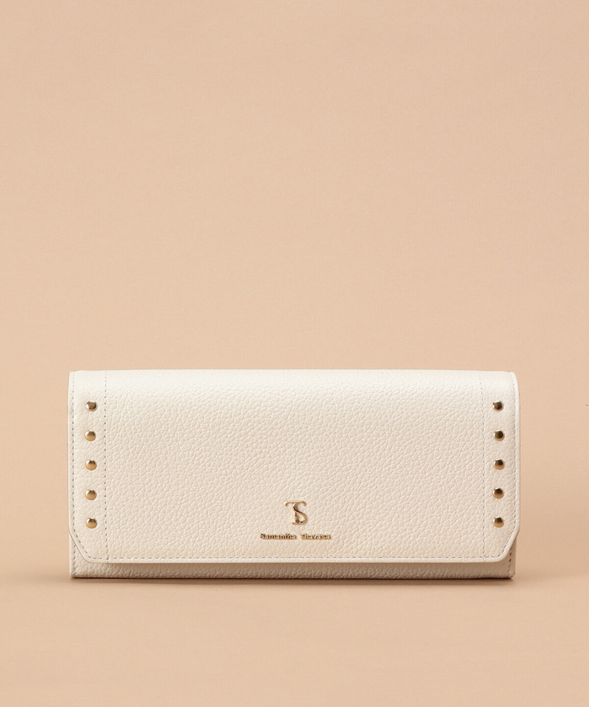 Samantha Thavasa「サイドスタッズ 長財布」|財布|オフホワイト