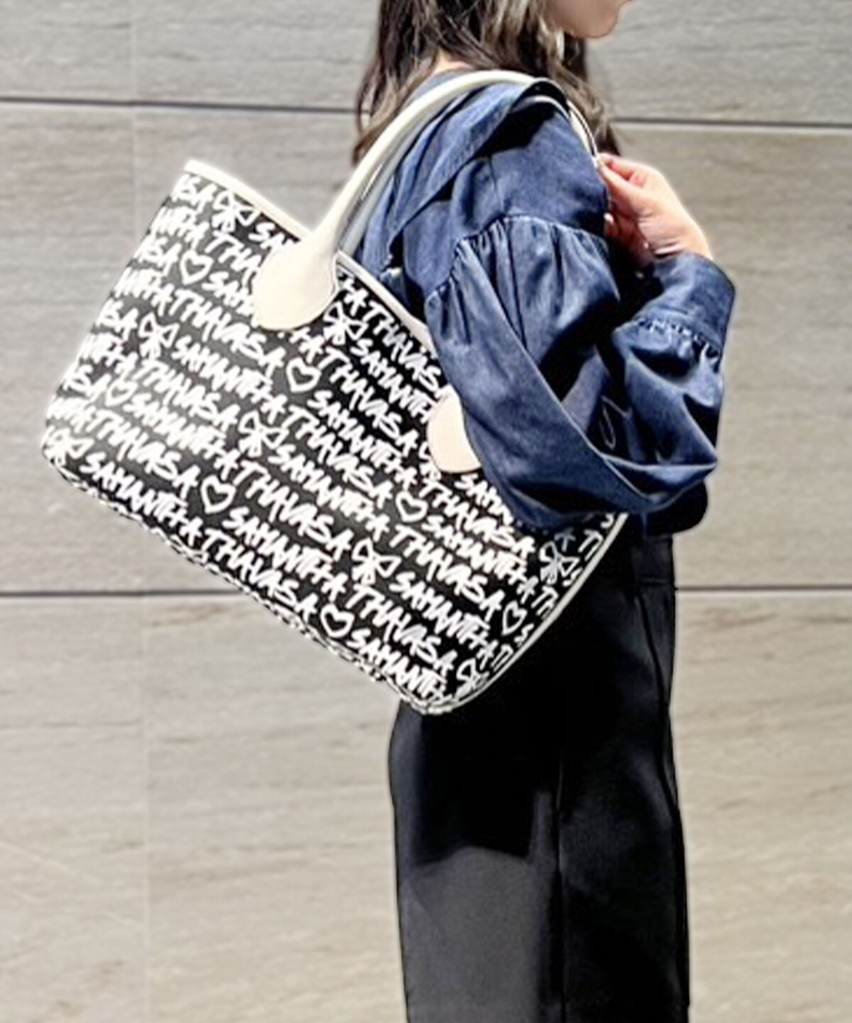 Samantha Thavasa「スクリッタ柄キャンバストート[Revival Collection]」|トートバッグ|