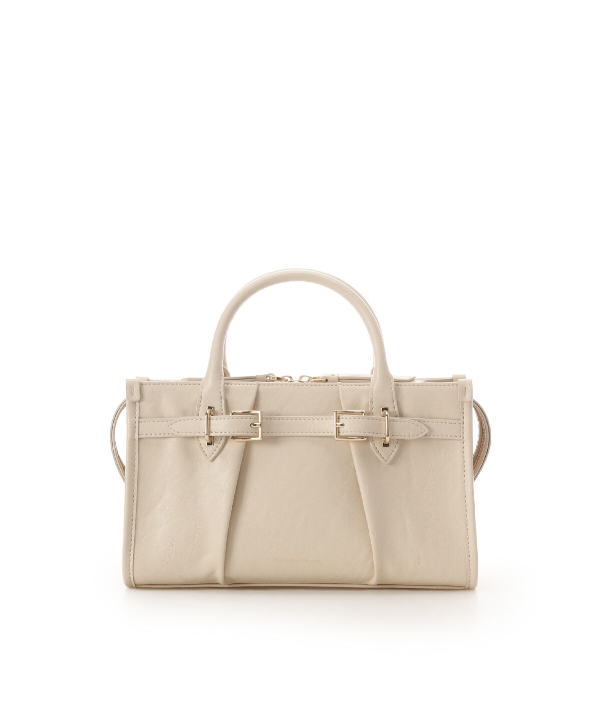 Samantha Thavasa「ベルトデザインワイドハンドバッグ」|ハンドバッグ|オフホワイト