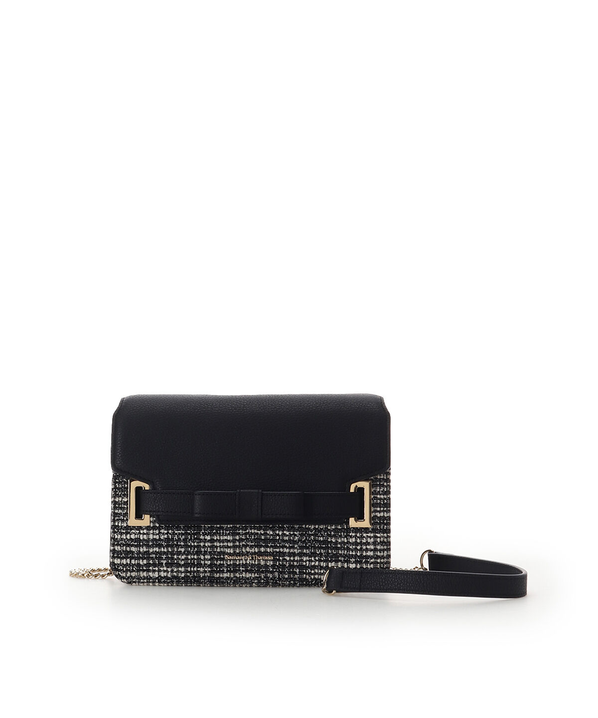 Samantha Thavasa「ループツイードデザイン エムシュシュⅢ ショルダーバッグ」|ショルダー・メッセンジャー|ブラック