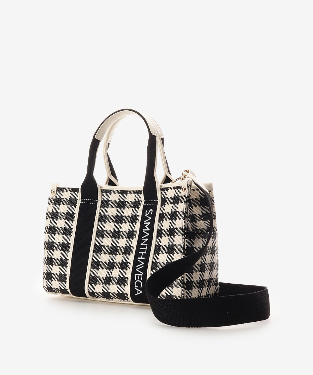 Samantha Vega「ロゴテープギンガムチェックトート（小）」|ハンドバッグ|