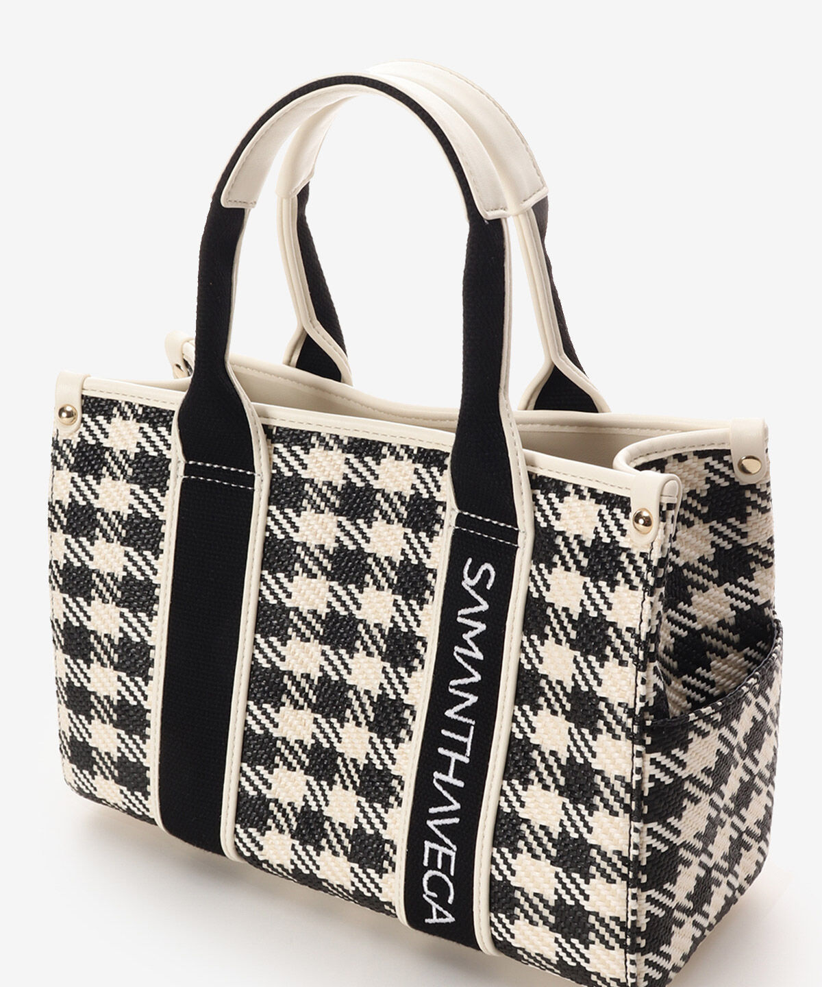 Samantha Vega「ロゴテープギンガムチェックトート（小）」|ハンドバッグ|