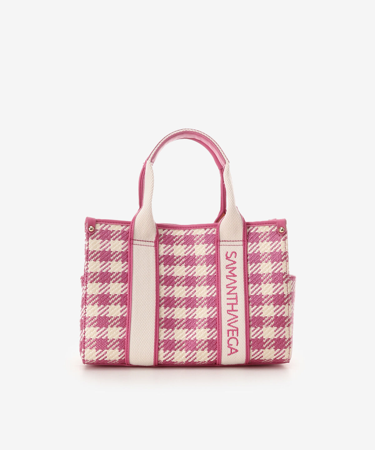 Samantha Vega「ロゴテープギンガムチェックトート（小）」|ハンドバッグ|