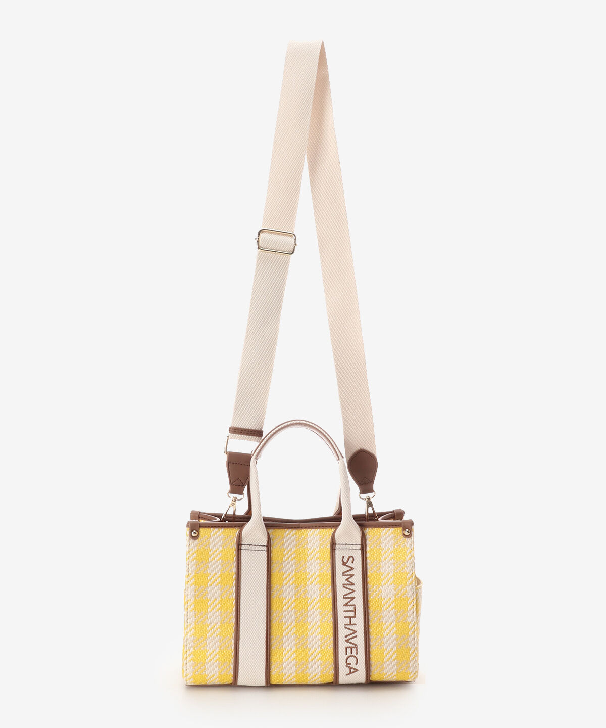 Samantha Vega「ロゴテープギンガムチェックトート（小）」|ハンドバッグ|