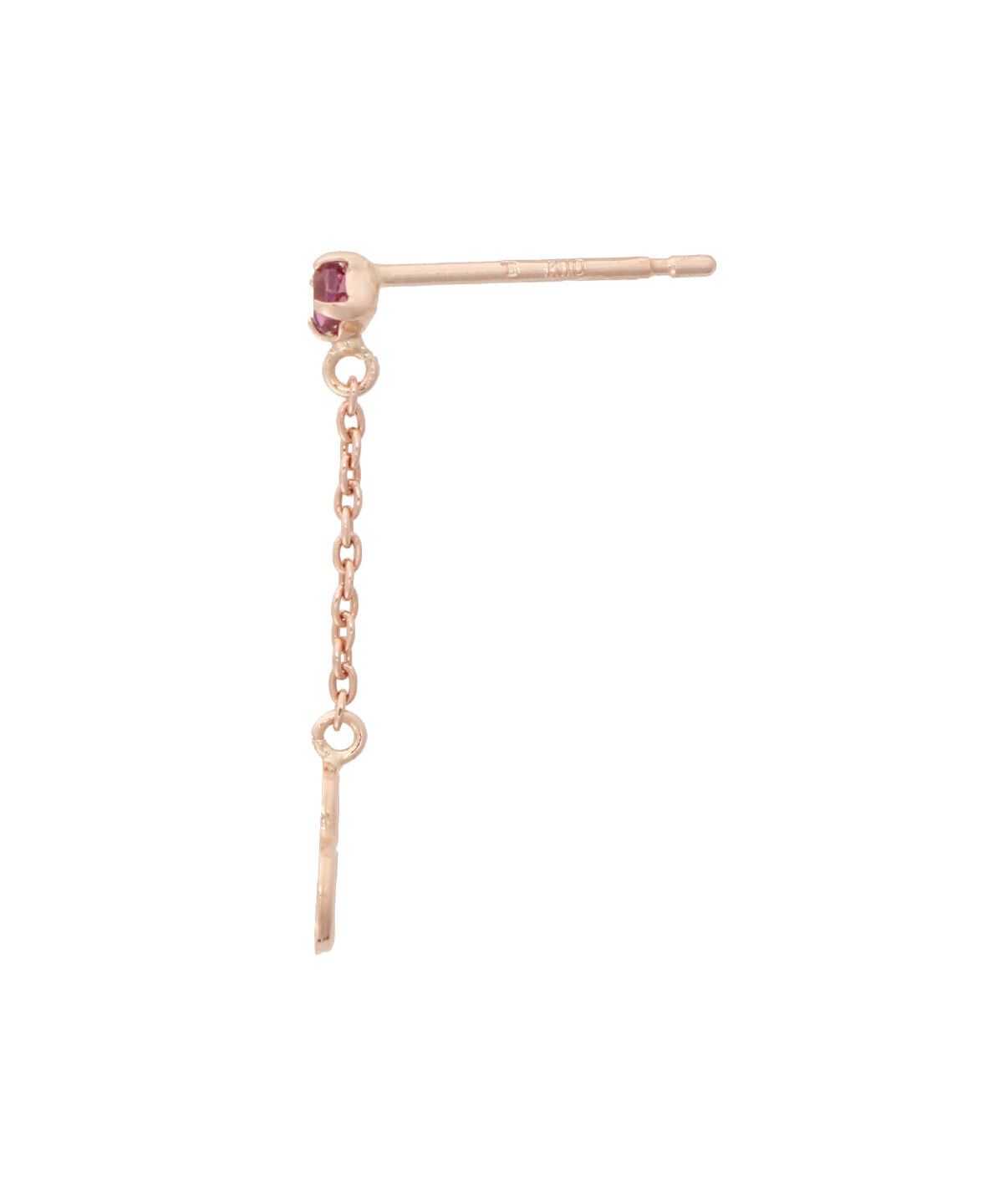 Samantha Tiara「K10PG チェーンハートピアス≪1月 誕生石≫」|ピアス|