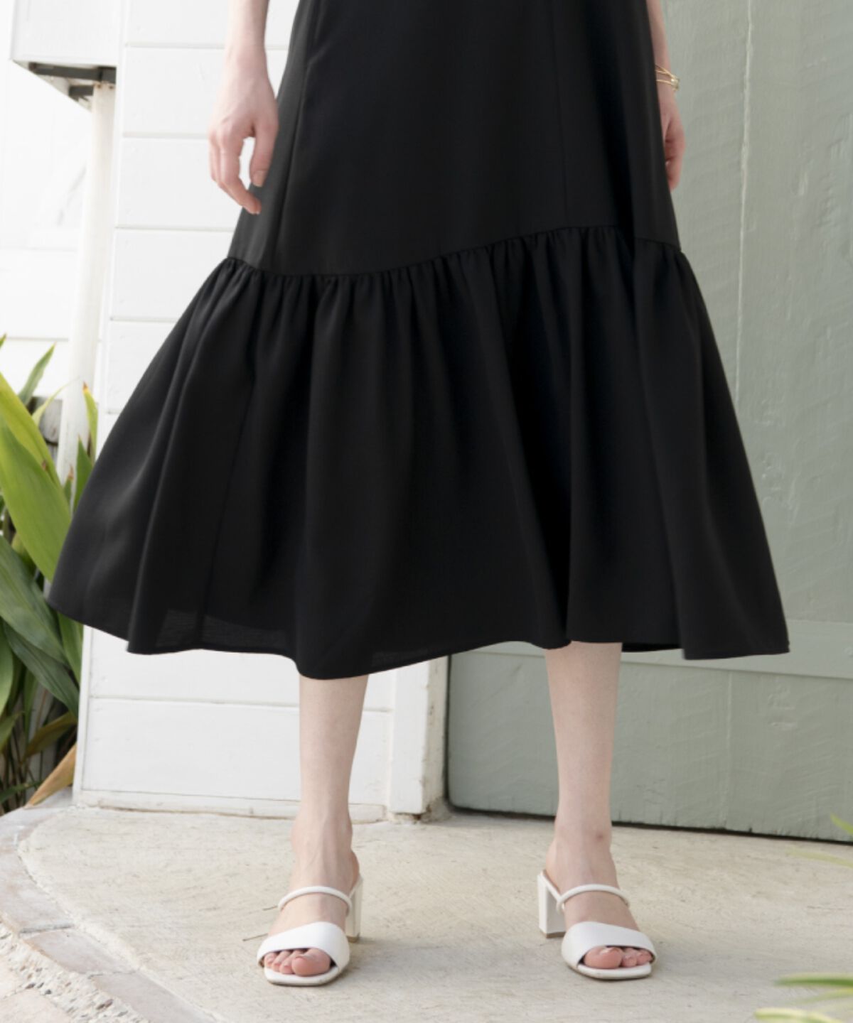 アンドクチュール「フリルギャザー切替ジャンスカ」|ワンピース|