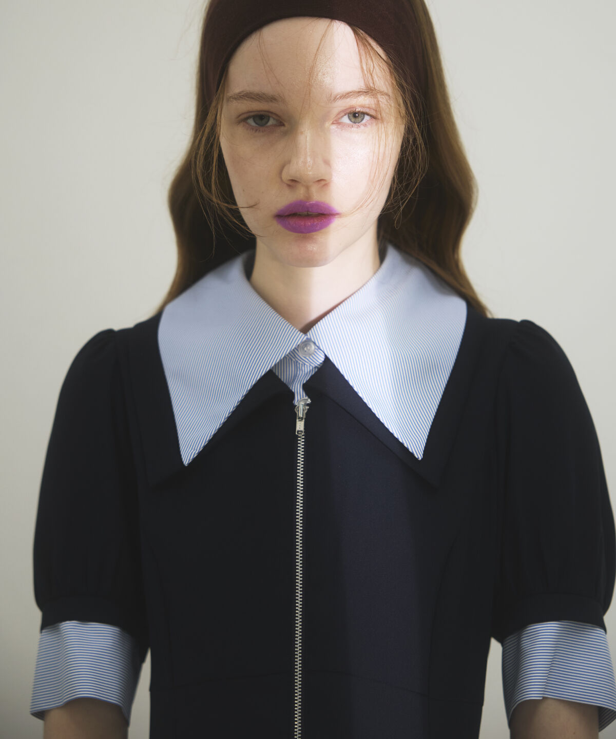 アンドクチュール「ダブルカラーZIPワンピース」|ワンピース|