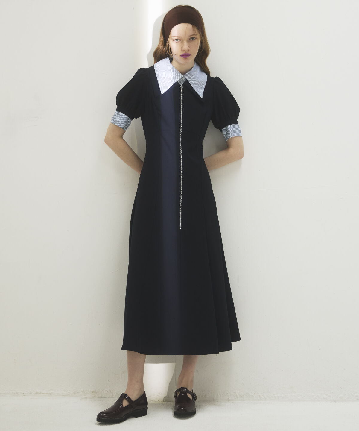 アンドクチュール「ダブルカラーZIPワンピース」|ワンピース|