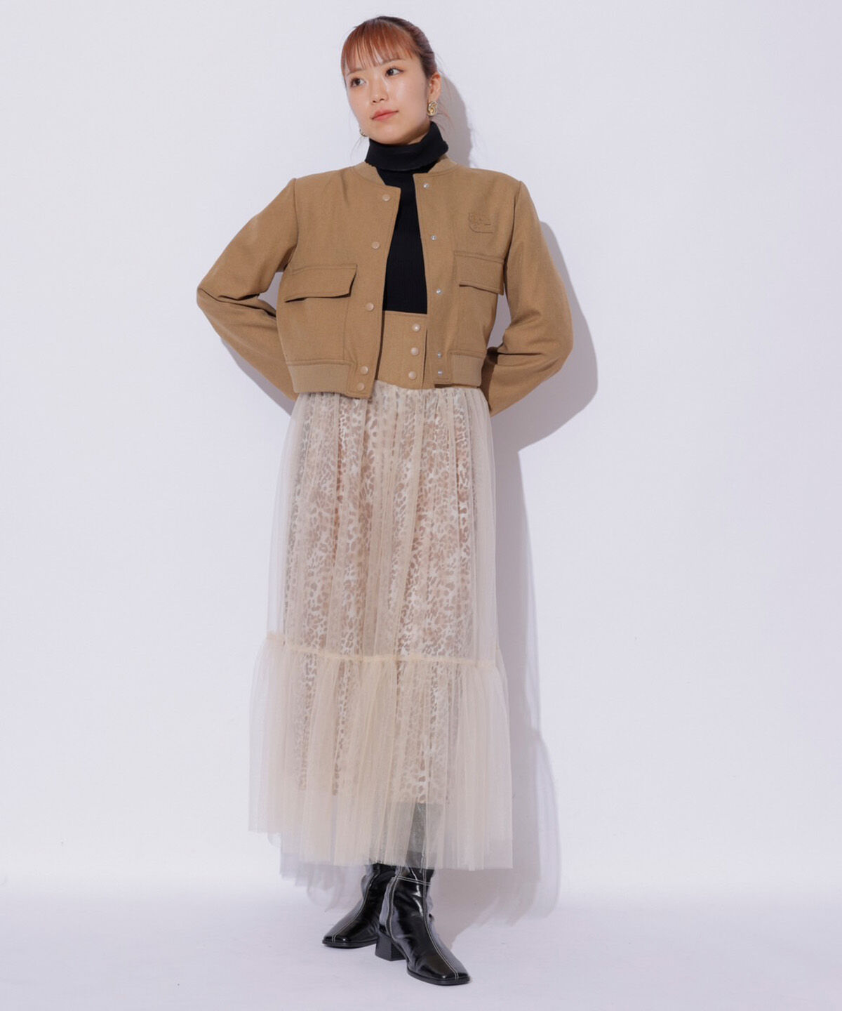 REDYAZEL「袖フレアタートルニット」|ニット・セーター|