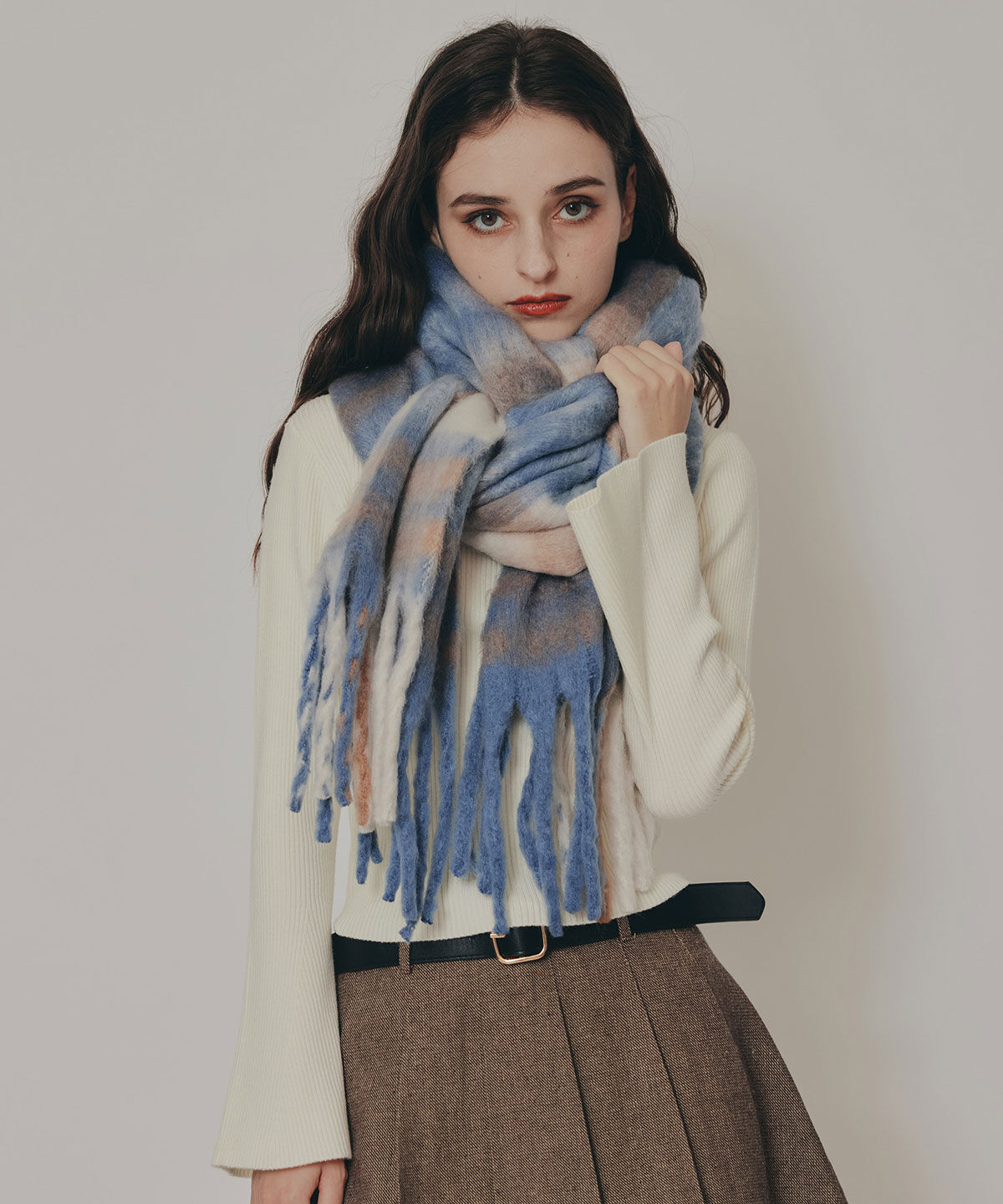 REDYAZEL「カットアウトリブニットトップス」|ニット・セーター|