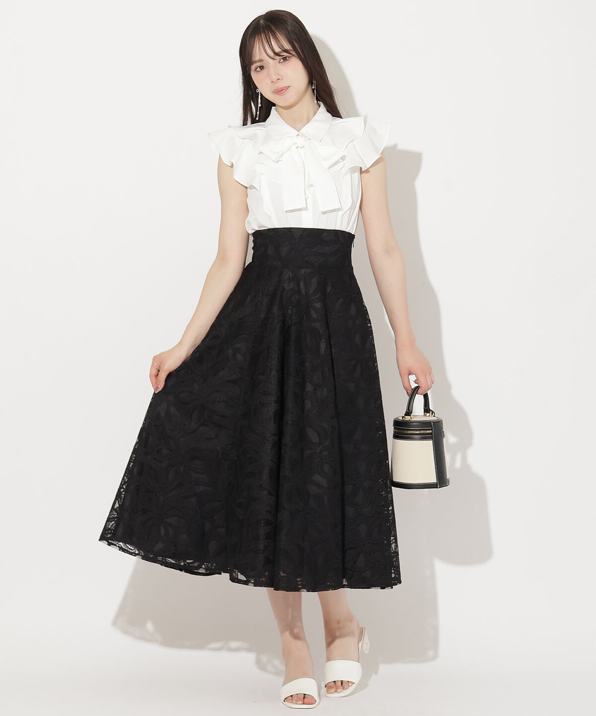 WILLSELECTION「リボンレーススカート」|フレア|