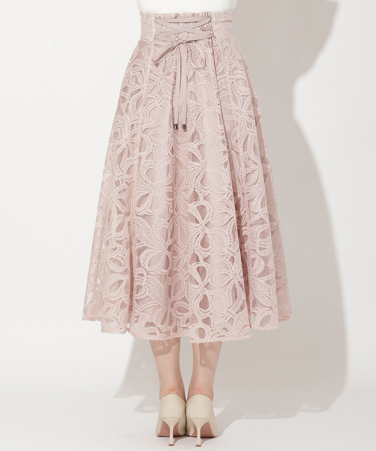 WILLSELECTION「リボンレーススカート」|フレア|