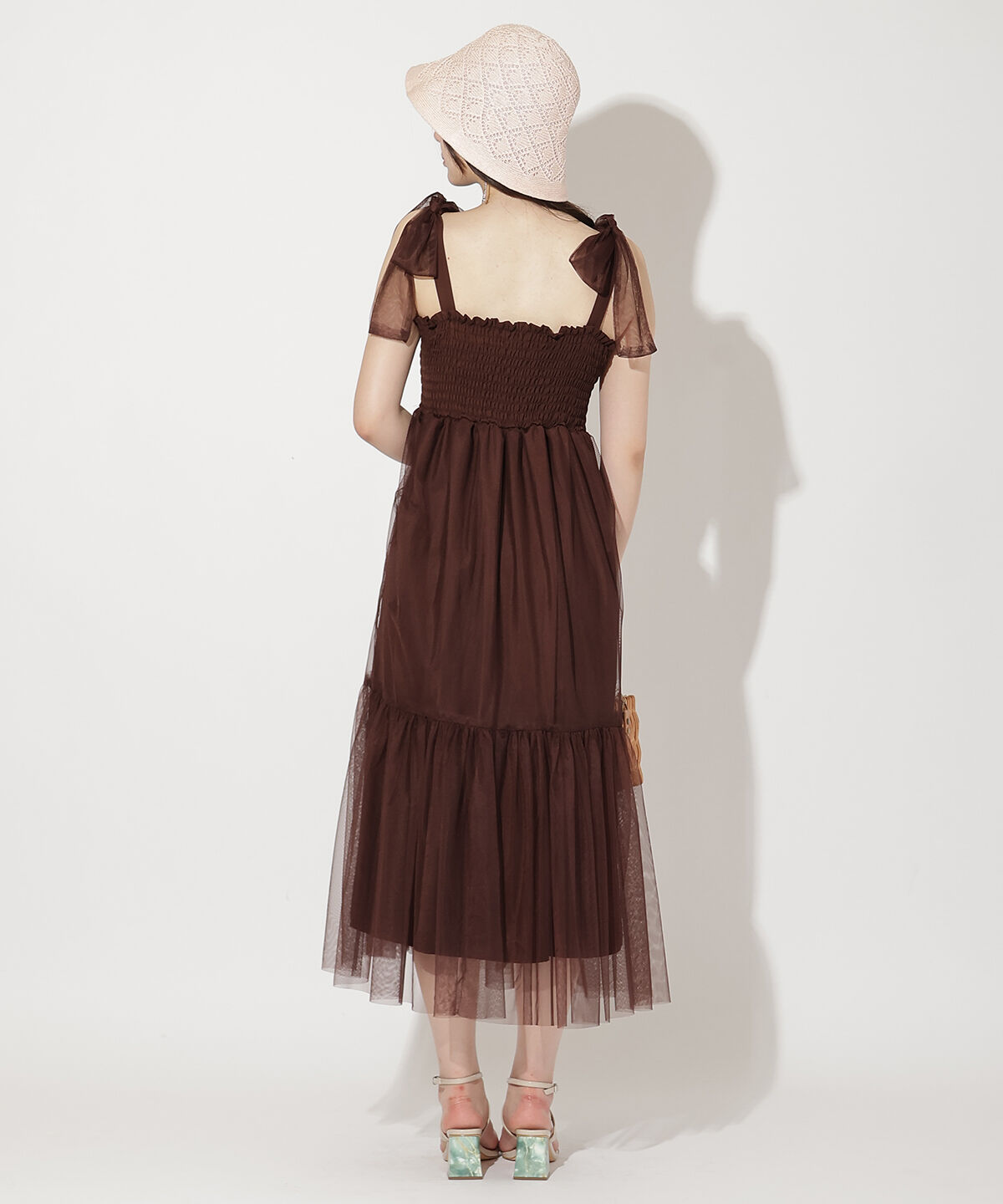 WILLSELECTION「ショルダーリボンチュールティアードワンピース」|ワンピース|