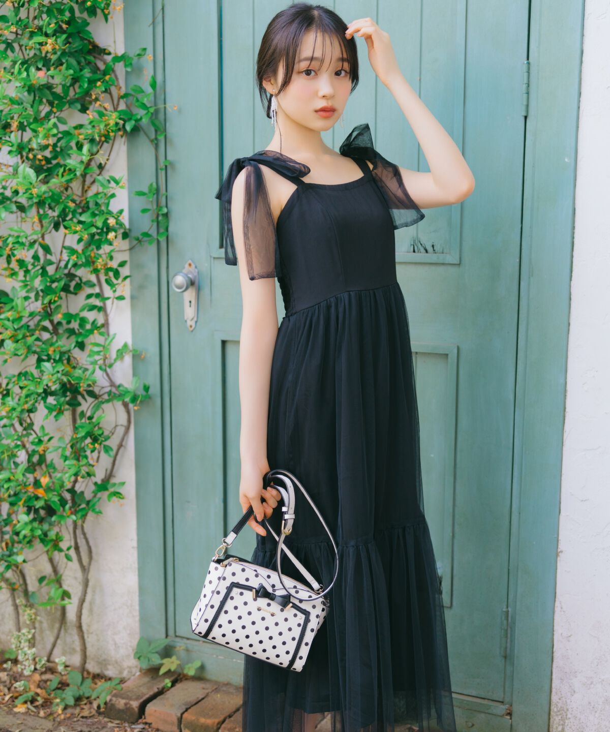 WILLSELECTION「ショルダーリボンチュールティアードワンピース」|ワンピース|