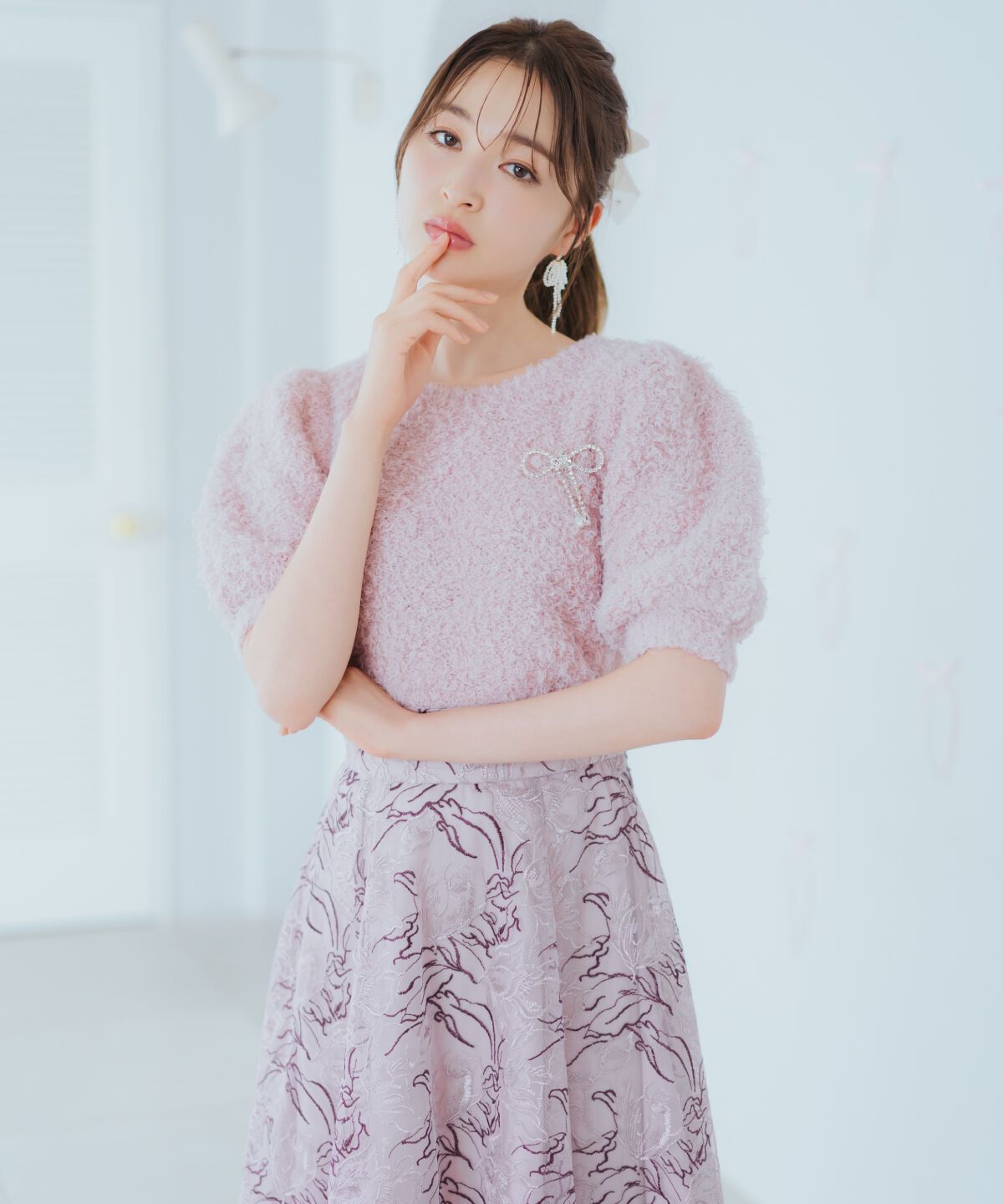 WILLSELECTION「チュールエンブロイダリーフレアスカート」|フレア|