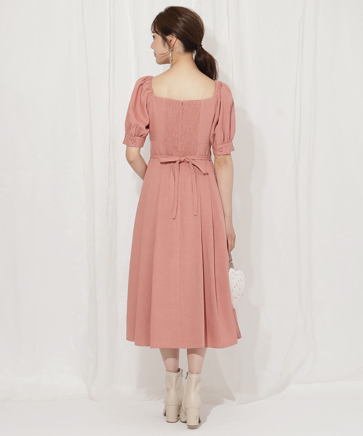 WILLSELECTION「デコルテリボンフレアワンピース」|ワンピース|