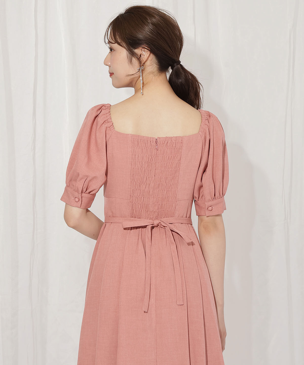 WILLSELECTION「デコルテリボンフレアワンピース」|ワンピース|