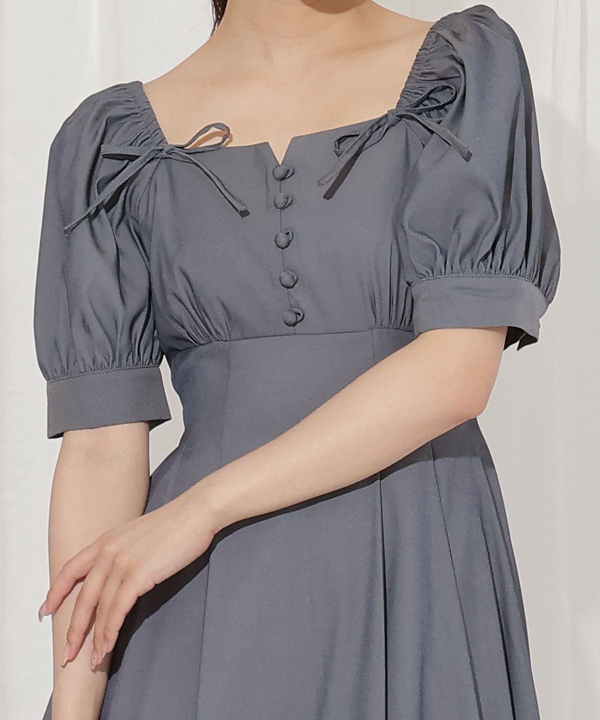 WILLSELECTION「デコルテリボンフレアワンピース」|ワンピース|