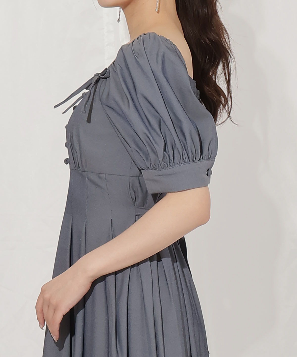 WILLSELECTION「デコルテリボンフレアワンピース」|ワンピース|