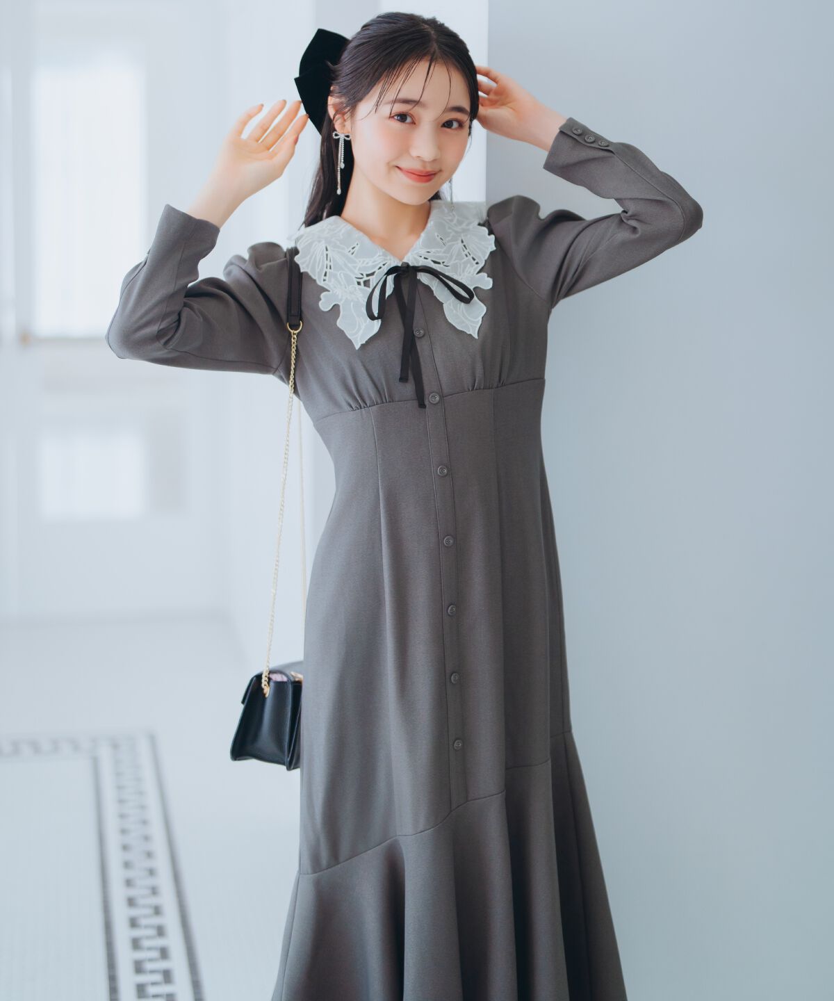 WILLSELECTION「レースカラーマーメイドワンピース」|ワンピース|