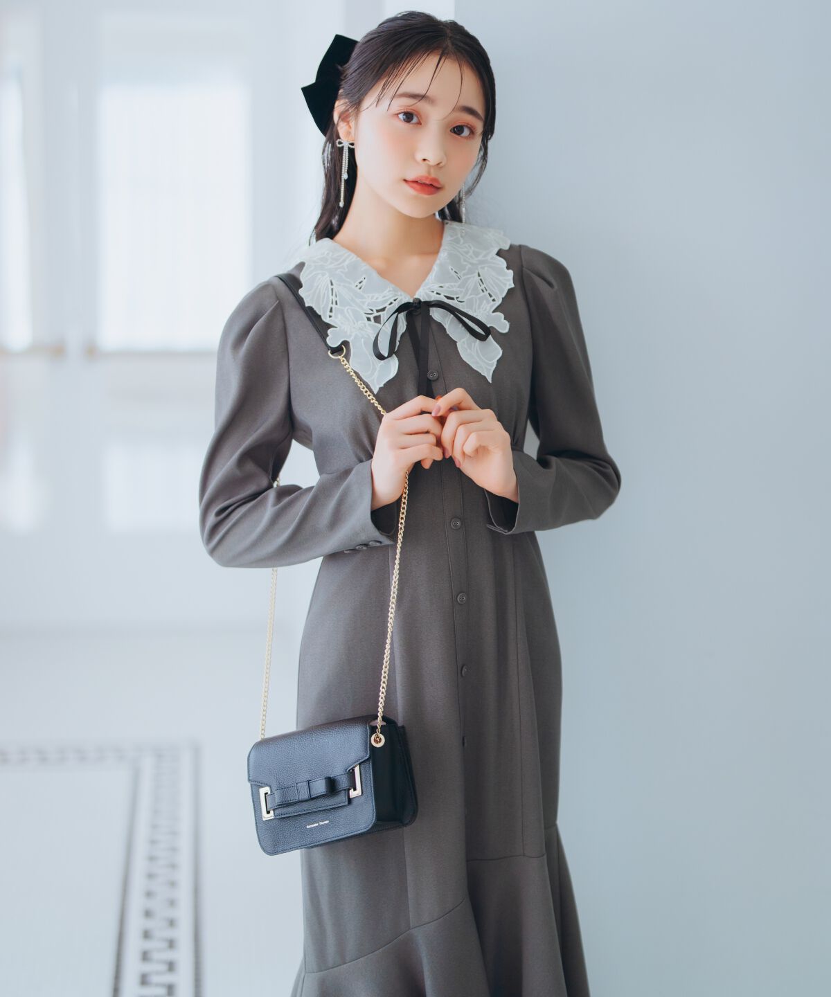 WILLSELECTION「レースカラーマーメイドワンピース」|ワンピース|