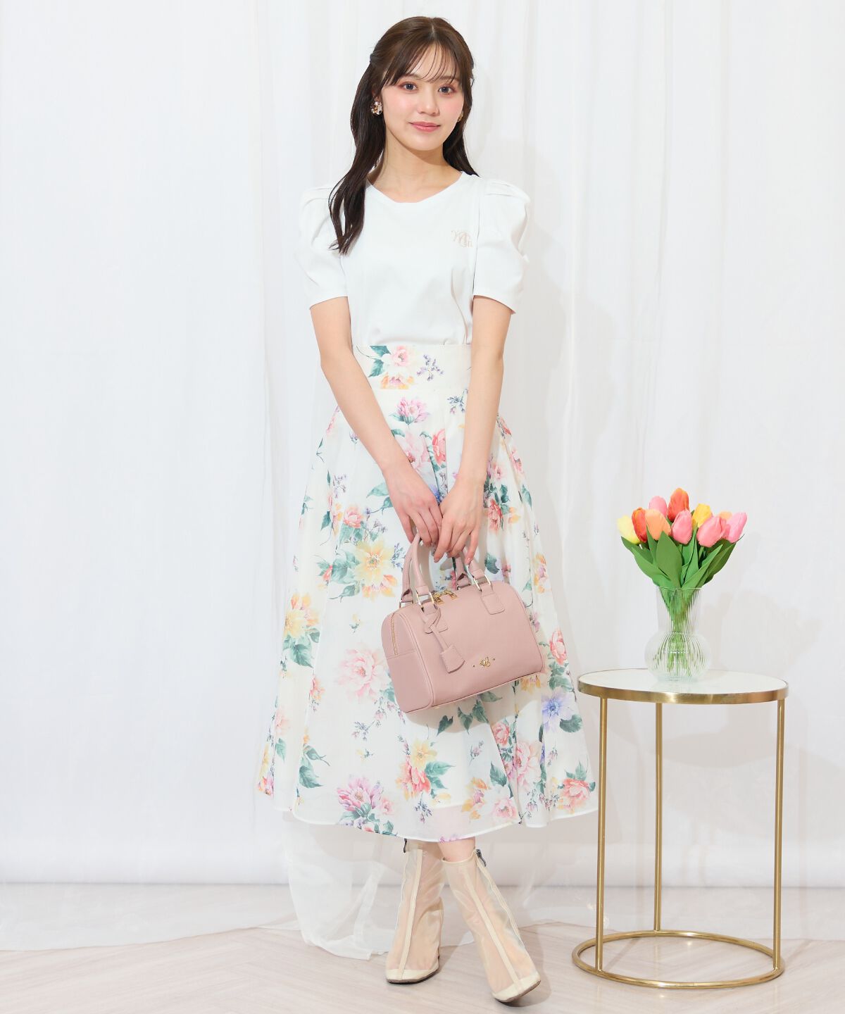 WILLSELECTION「タックスリーブロゴ刺繍トップス」|Tシャツ・カットソー|