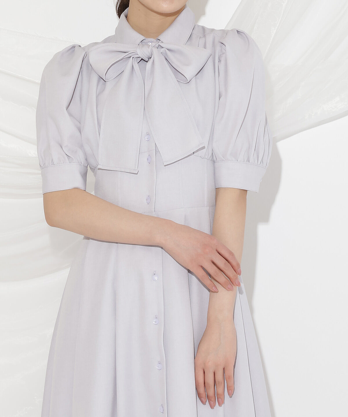 WILLSELECTION「リボンタイコルセットシャツワンピース」|ワンピース|