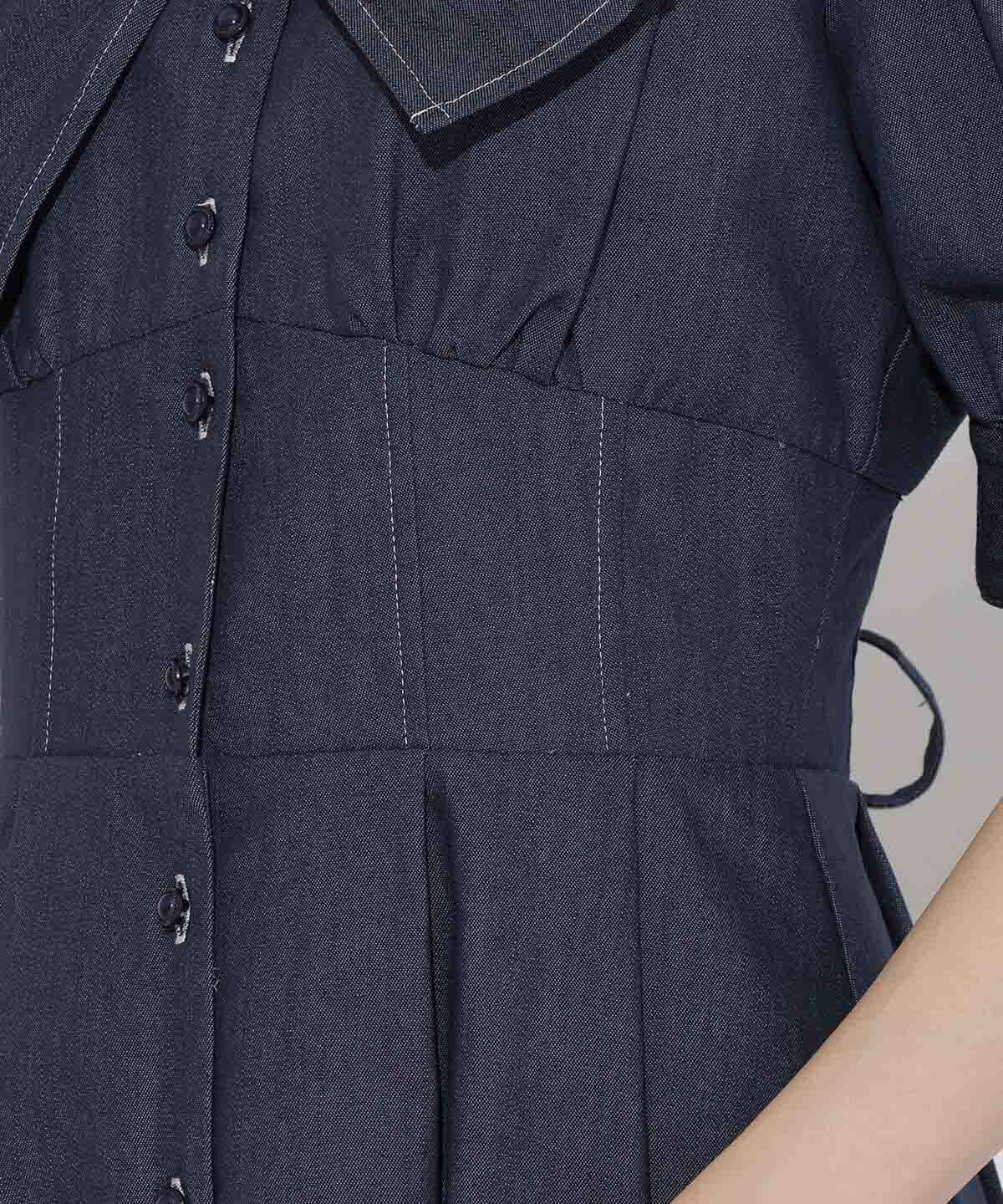 WILLSELECTION「リボンタイコルセットシャツワンピース」|ワンピース|