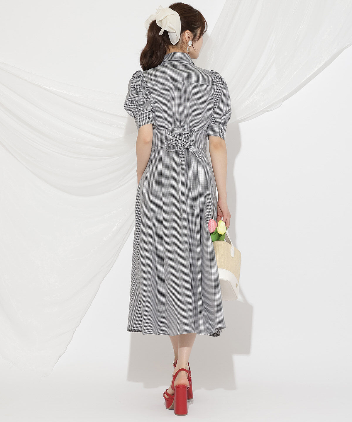 WILLSELECTION「リボンタイコルセットシャツワンピース」|ワンピース|