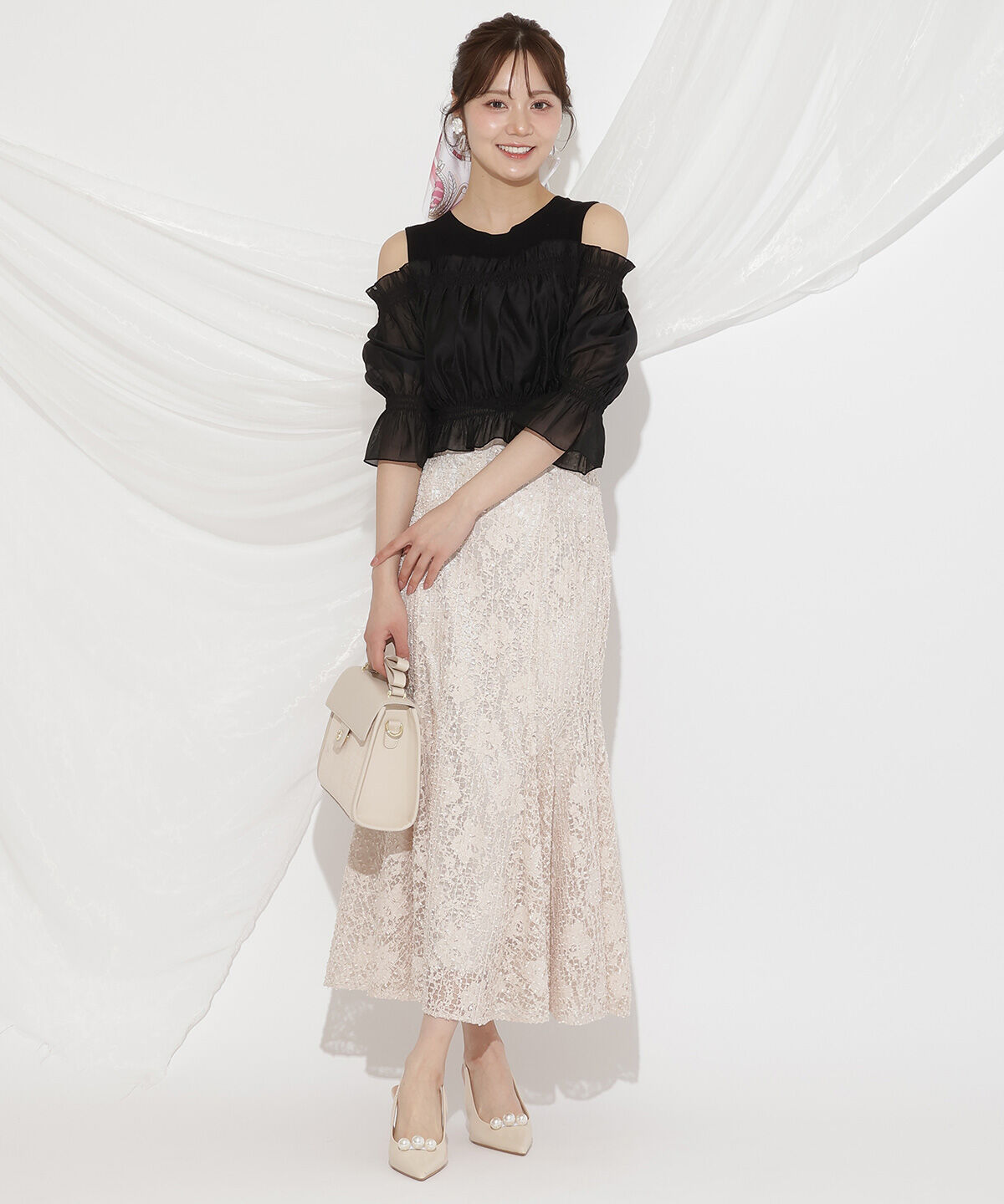 WILLSELECTION「レイヤード風オフショルニットプルオーバー」|ニット・セーター|