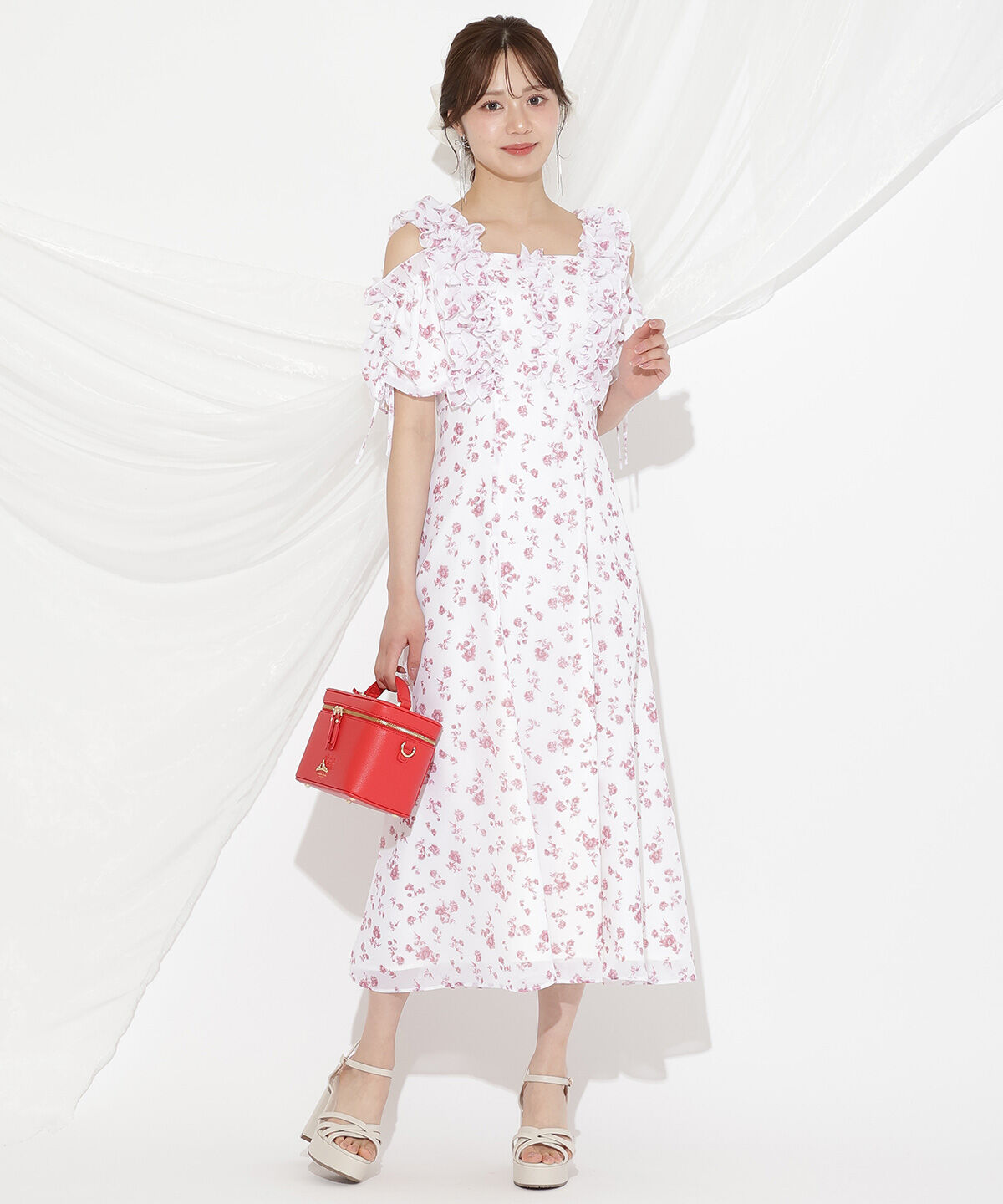 WILLSELECTION「ジュイフラワーフリルワンピース」|ワンピース|