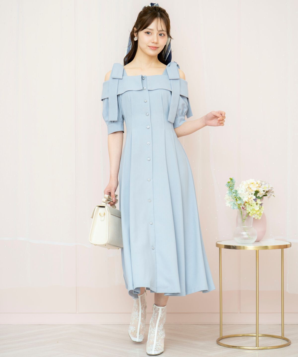 WILLSELECTION「リボンストラップオフショルワンピース」|ワンピース|